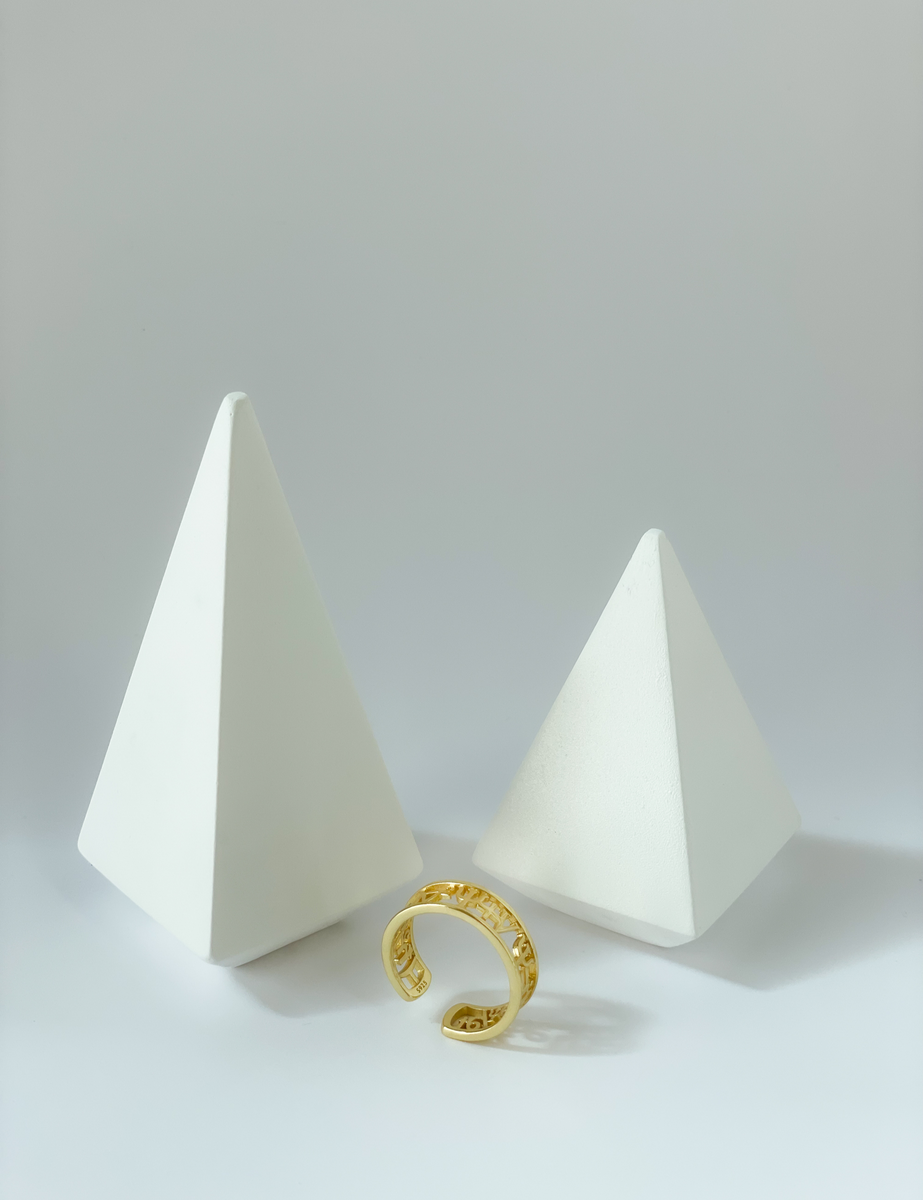 Schrödinger Equation Ring in Gold Plated Silver-Women – 12 Dalton